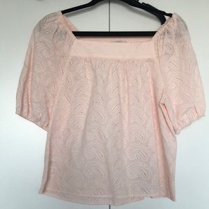 LOFT Perfect Pink Paisley Blouse